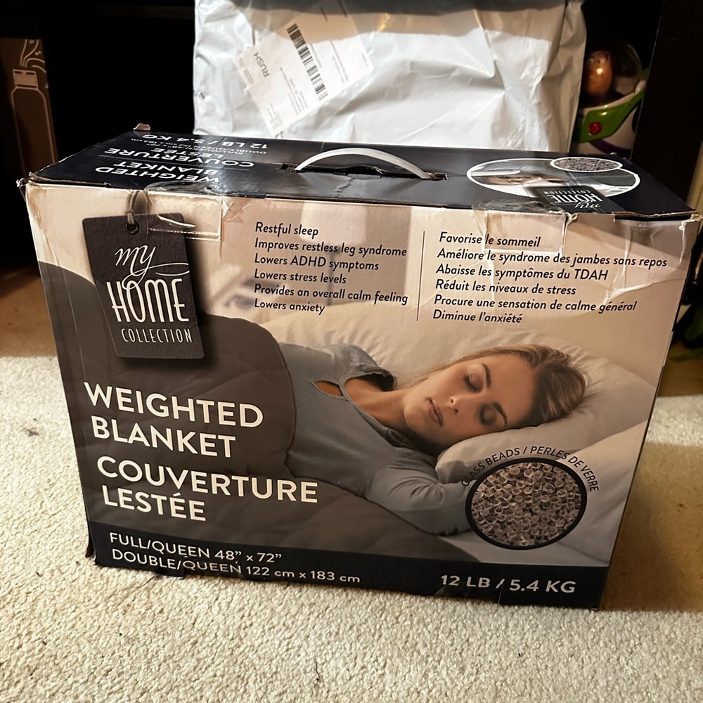 G Home Collection Weighted Blanket - Black and Gray